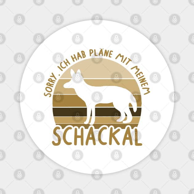 Schackal Wildhund Steppe Design Liebhaber Magnet by FindYourFavouriteDesign